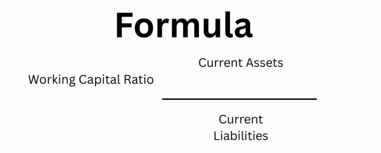 Working Capital Ratio Formula